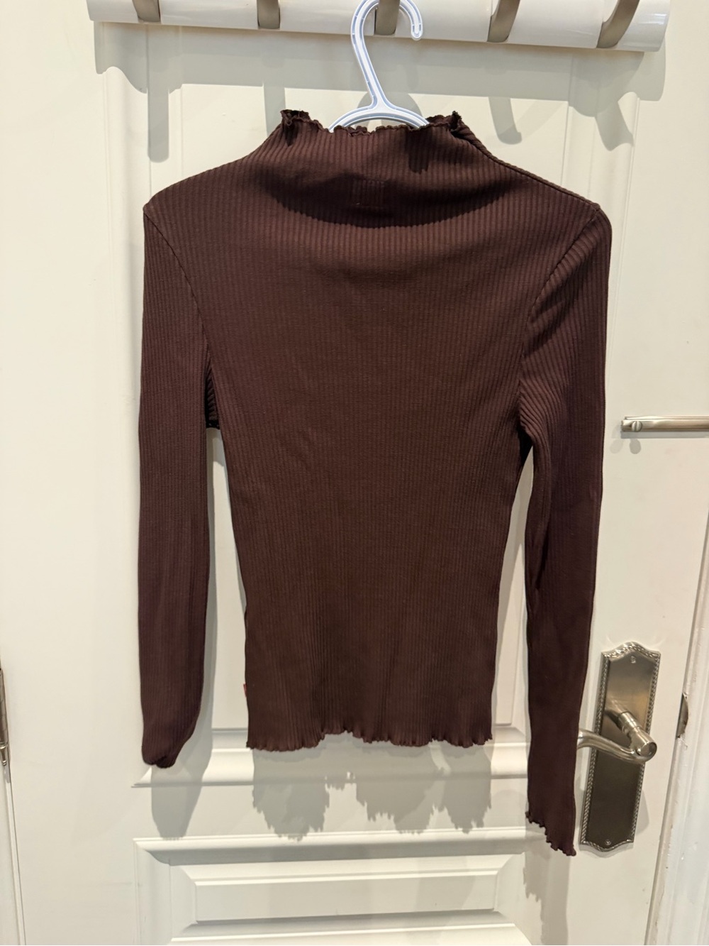Levi's Brown Ribbed Mock Neck Sweater - Picture 5 of 6